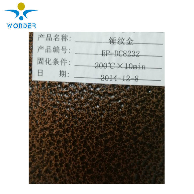 Hammer Tone Gold Color Texture Powder Coating Paint
