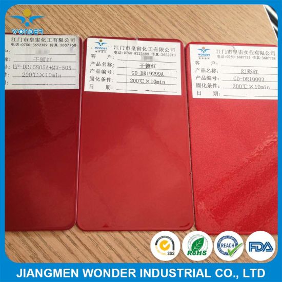 Candy Nanodryplating Chrome Red for Fan Wire Powder Coating